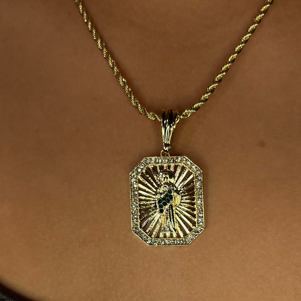 Brand new gold Jesus necklace.